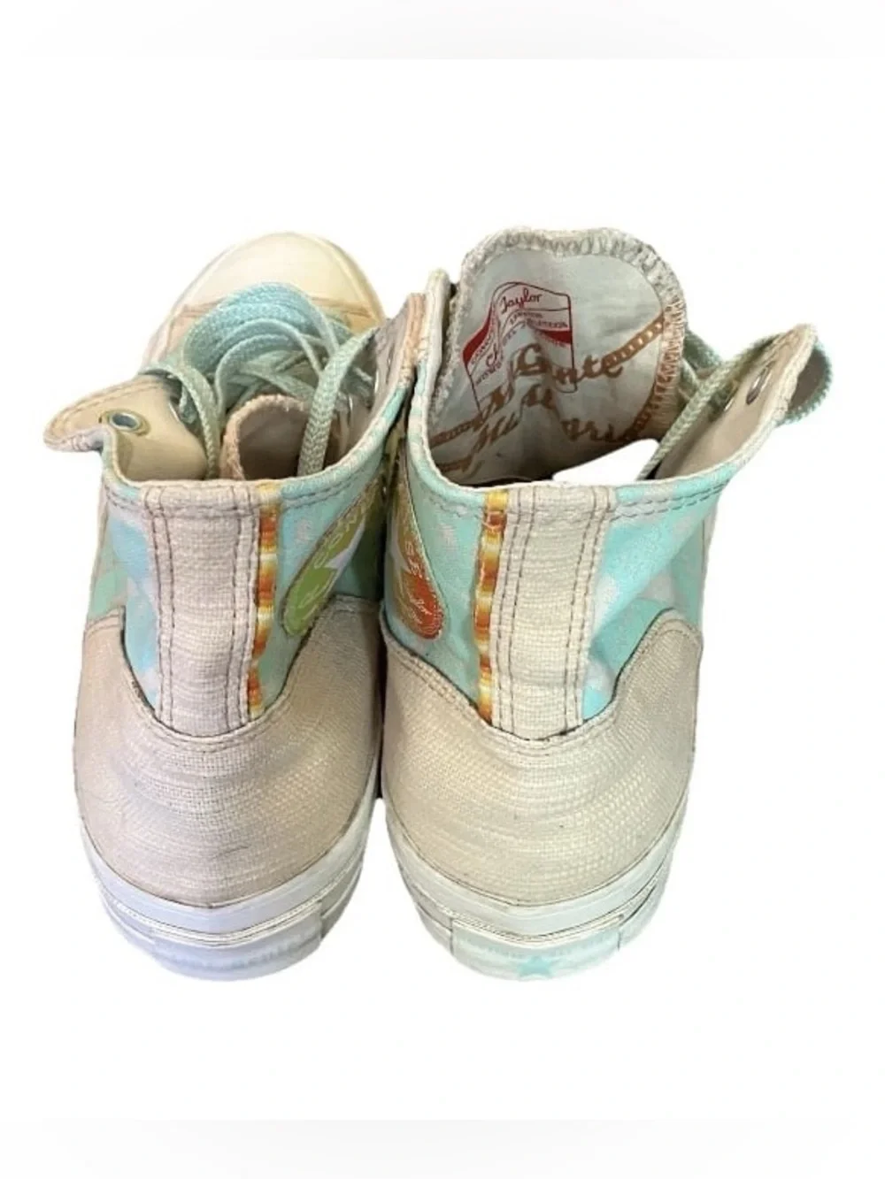 Chuck Taylor Converse Shoes Mi Gente A03690C Men 7 Women 9 Tan & Teal Latino - Picture 5 of 8